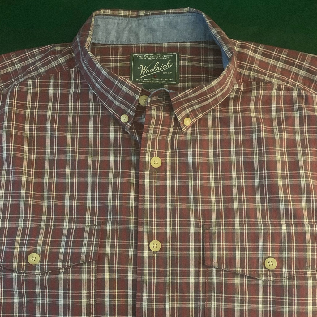Woolrich Ls “Slate” All Cotton Double Pocketed Shirt